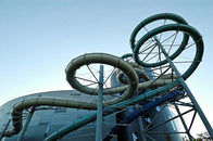 Corrediça de água espiral do parque temático da fibra de vidro da segurança para a experiência do entretenimento