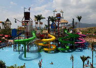 Corrediça do campo de jogos/parque de diversões do Aqua do divertimento com a cortina do pulverizador/água