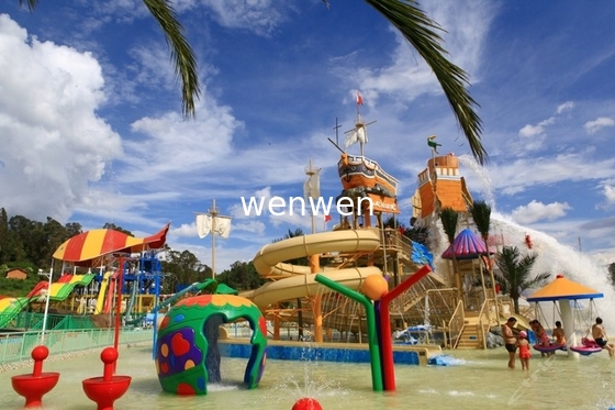 Equipamento de parque aquático ao ar livre Slides de água Fibra de vidro Slide de piscina para crianças