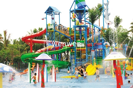 Equipamento de parque aquático ao ar livre Slides de água Fibra de vidro Slide de piscina para crianças