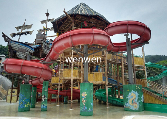 1 Rider Water Park Slide Construído com fibra de vidro durável e carga 1Rider/slide